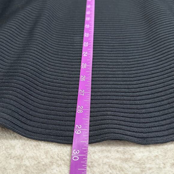 T by Alexander Wang Black Ruffle Embellished Textured Midi Skirt, Size L - Picture 7 of 7